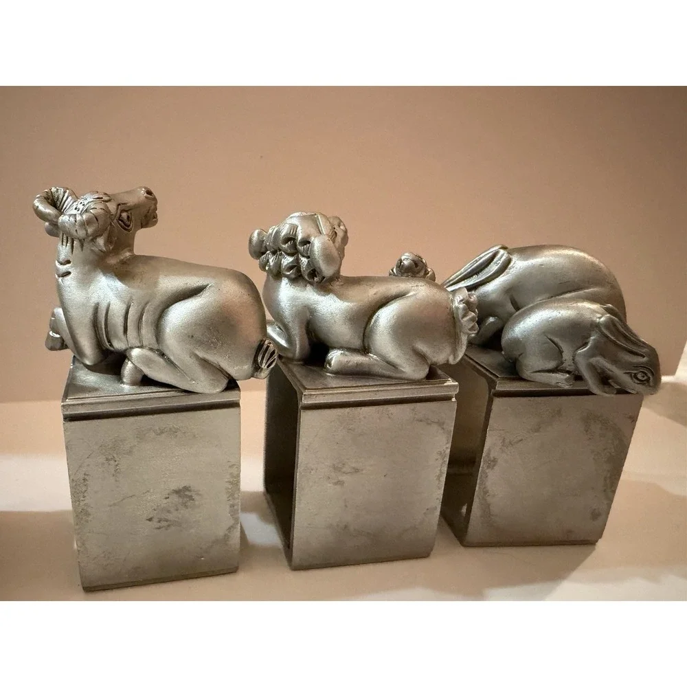 Tumasek Solid Pewter – Eight Immortals &‎ Auspicious Animals (Set of 6)